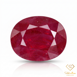 Natural Ruby | 5.31 Carat Oval Mixed Cut | Purplish Red Collector Gemstone