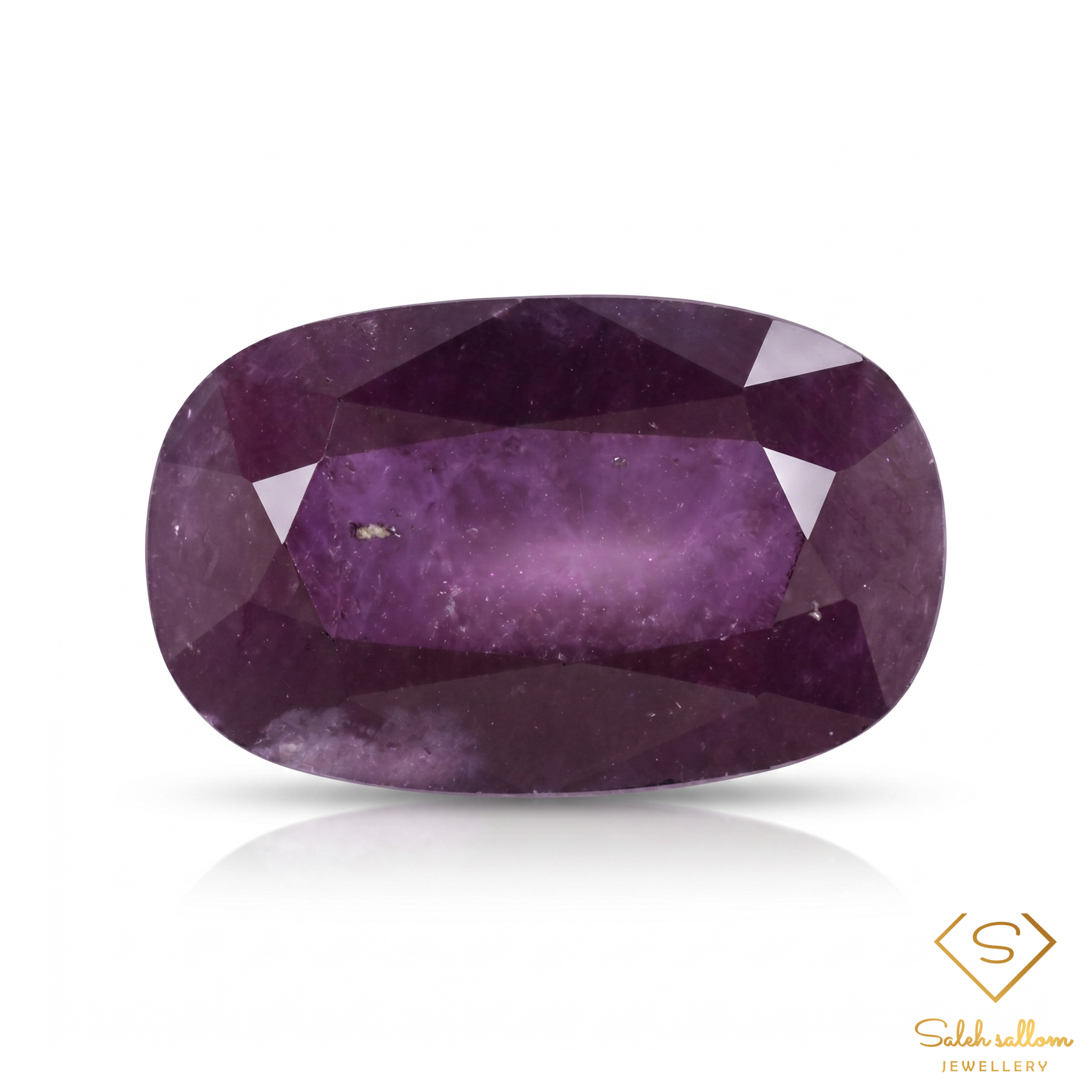 Natural Unheated Reddish Purple Sapphire | 12.27 Carat Oval Mixed Cut | Guinea Collector Gemstone