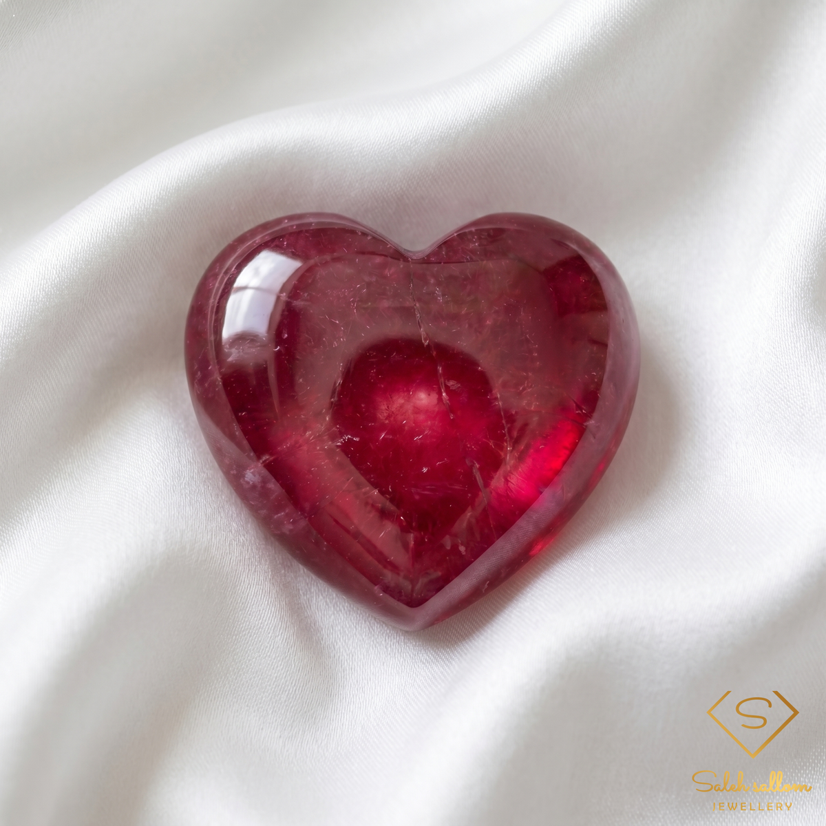 Natural Heated Glass-Filled Ruby | 29.84 Carat Heart Cabochon | African Statement Gemstone