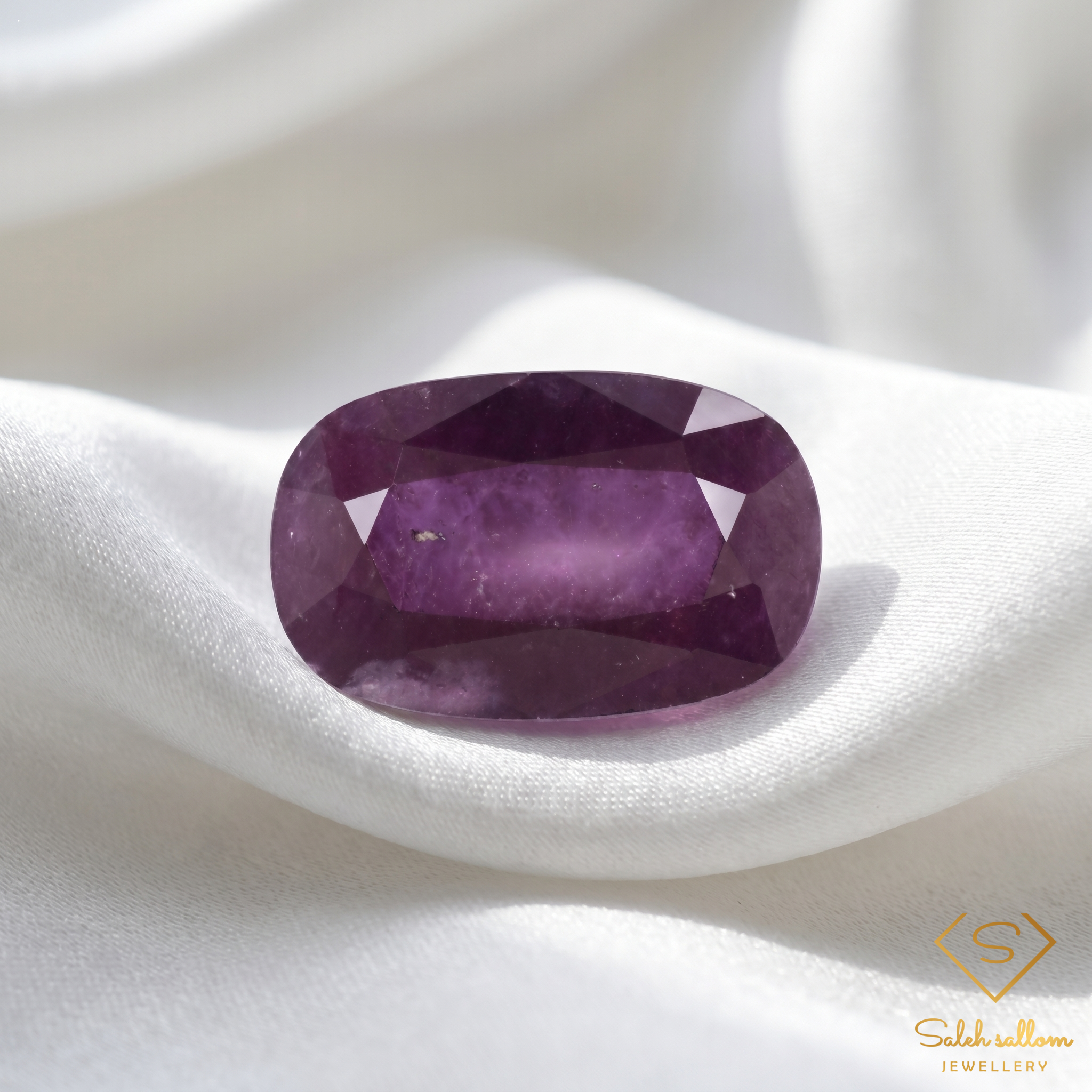 Natural Unheated Reddish Purple Sapphire | 12.27 Carat Oval Mixed Cut | Guinea Collector Gemstone Secondary image