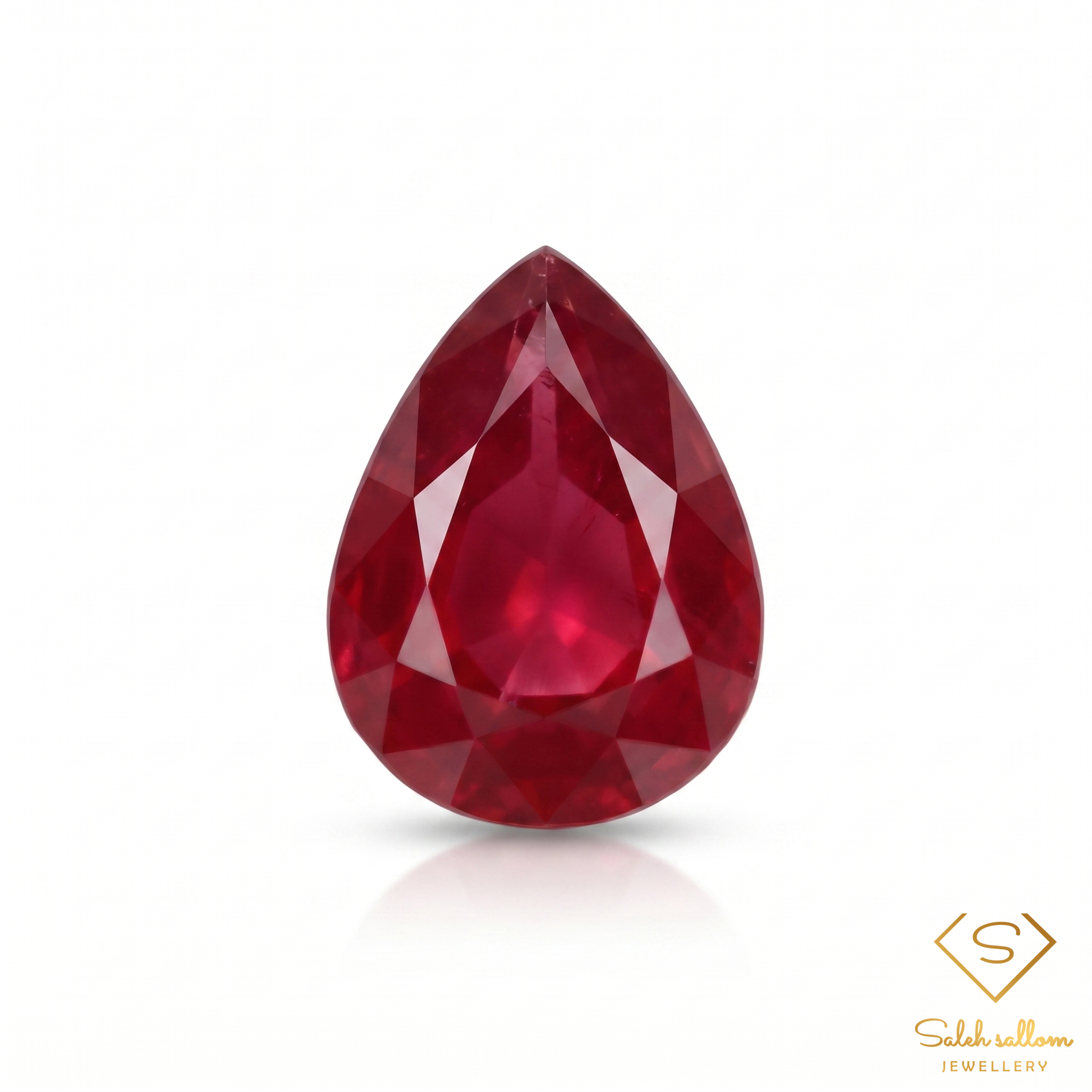 Natural Ruby | 1.25 Carat Pear Mixed Cut | Vivid Red Precious Gemstone Main image