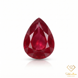 Natural Ruby | 1.25 Carat Pear Mixed Cut | Vivid Red Precious Gemstone