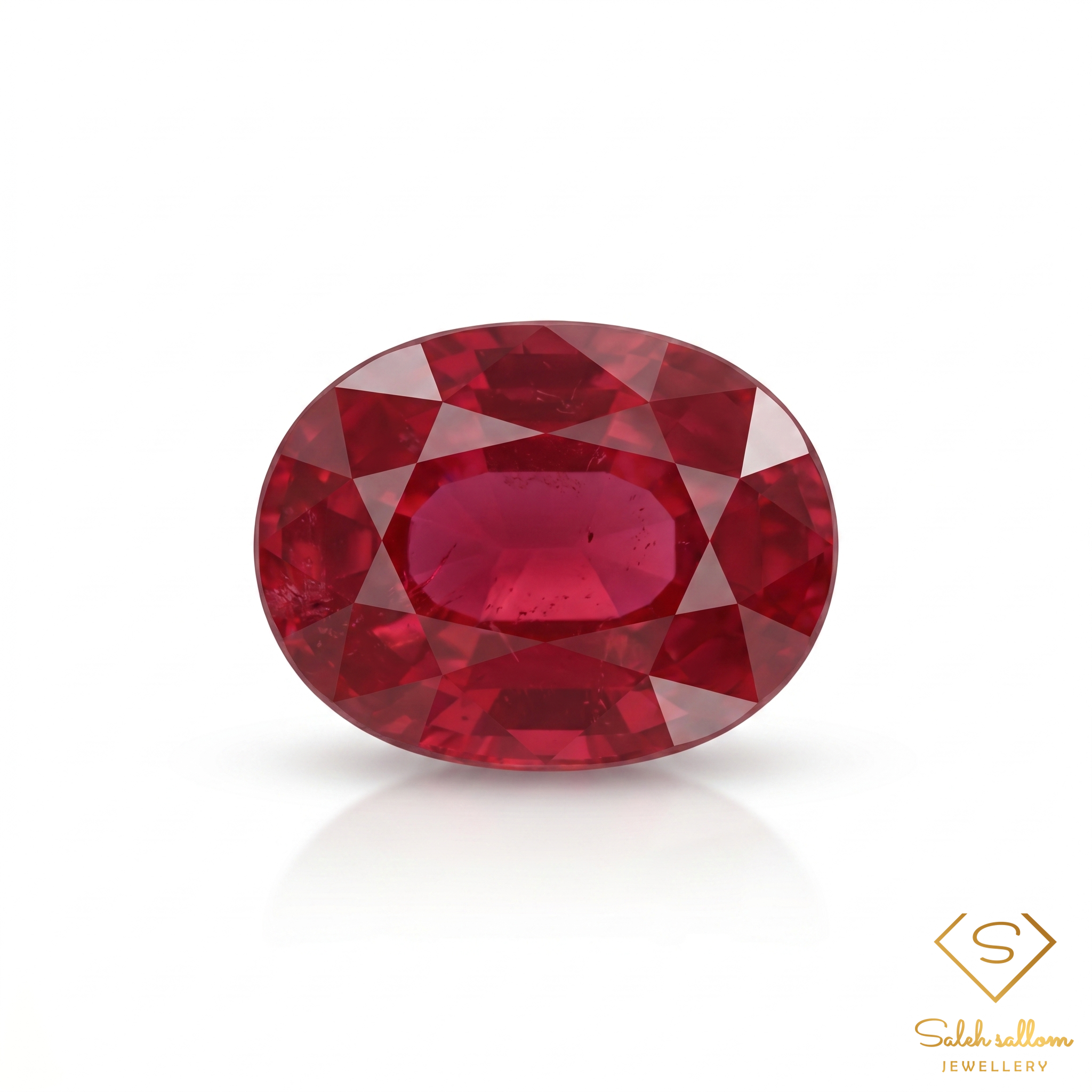 Natural Rich Red Ruby | 1.85 Carat Oval Mixed Cut | Mozambique Ruby (Heated Glass-Filled) Main image