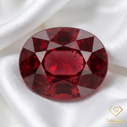 Natural Ruby | 1.44 Carat Oval Mixed Cut | Deep Red Collector Gemstone