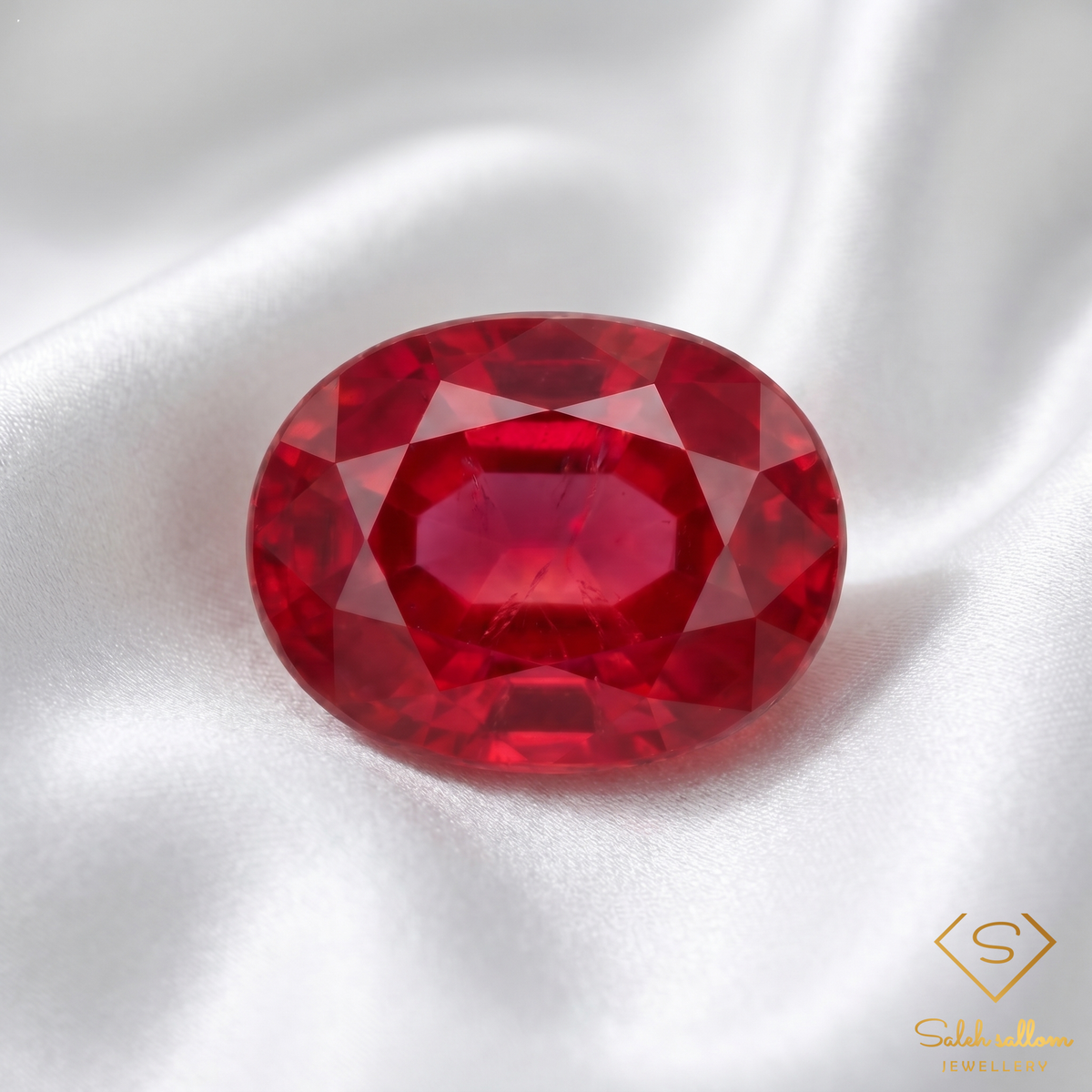 Natural Pinkish Red Ruby | 2.20 Carat Oval Mixed Cut | Heated Glass-Filled Ruby Gemstone