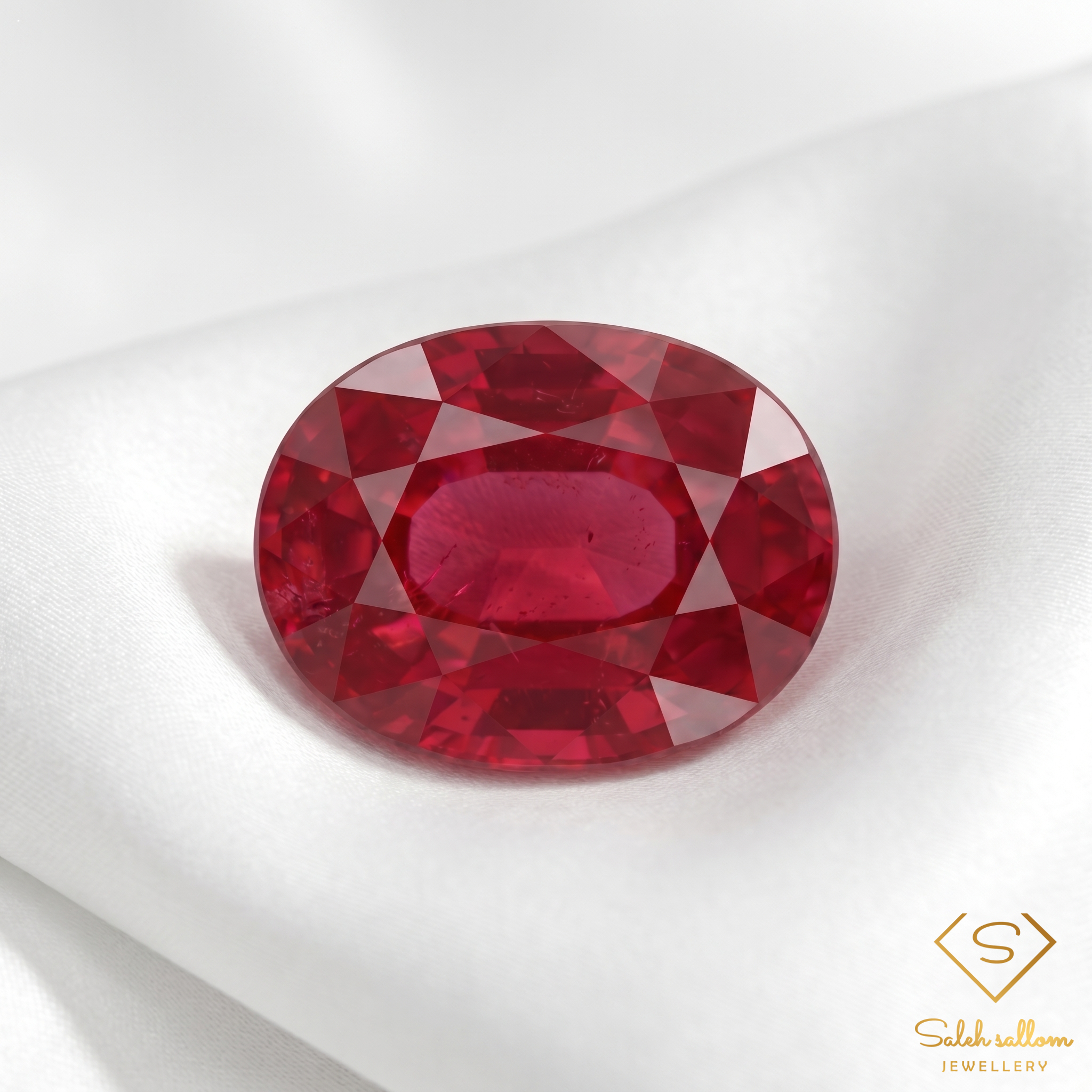 Natural Rich Red Ruby | 1.85 Carat Oval Mixed Cut | Mozambique Ruby (Heated Glass-Filled) Secondary image