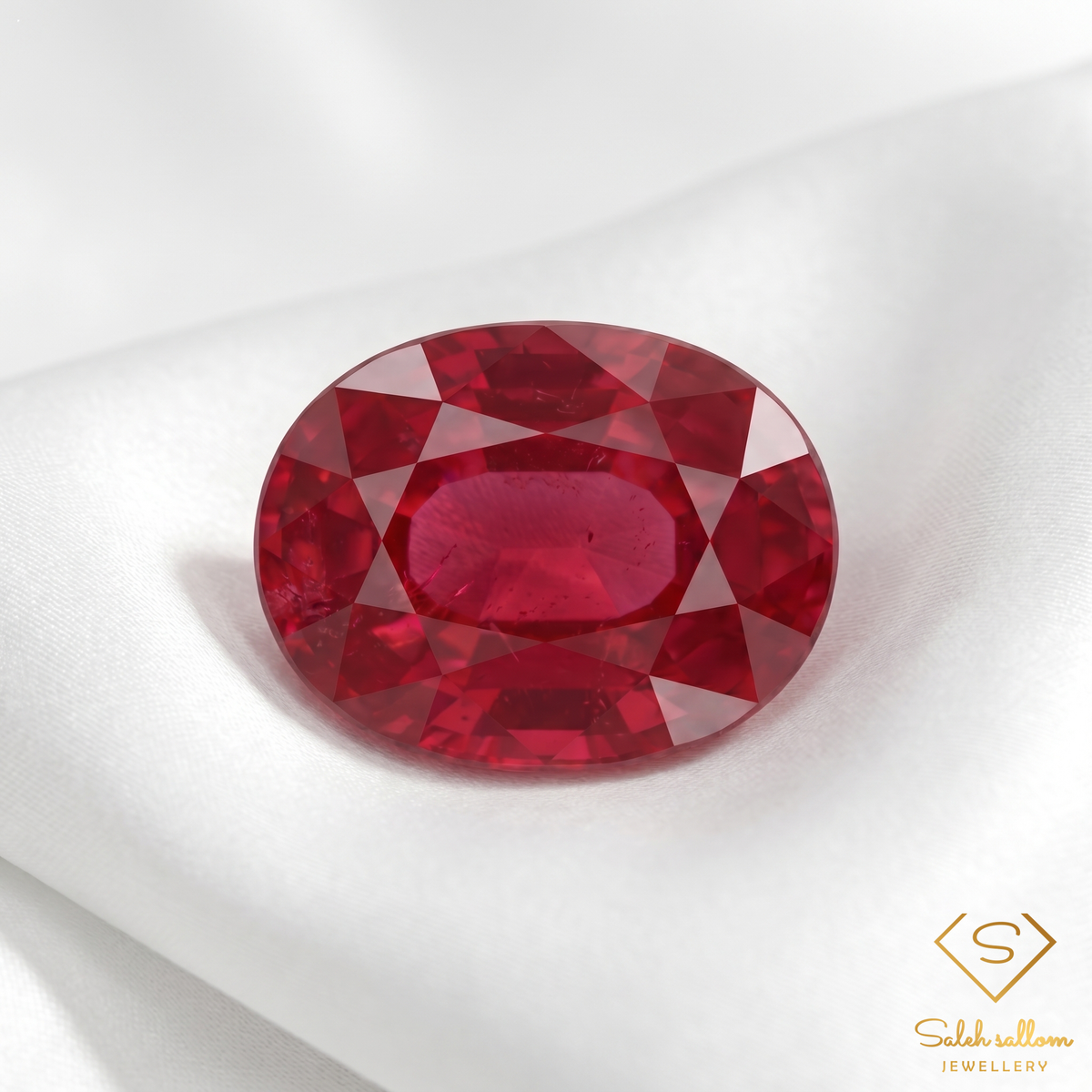 Natural Rich Red Ruby | 1.85 Carat Oval Mixed Cut | Mozambique Ruby (Heated Glass-Filled)