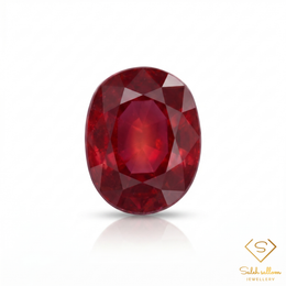 Natural Red Ruby | 1.84 Carat Oval Mixed Cut | Mozambique Ruby (Heated Glass-Filled)