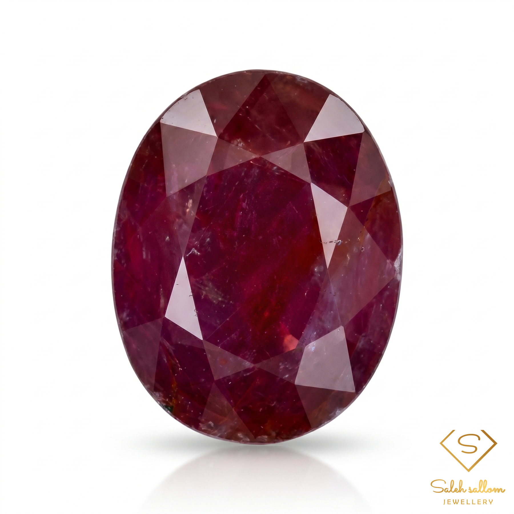 Natural Ruby | 1.45 Carat Oval Mixed Cut | Deep Purplish Red Ruby