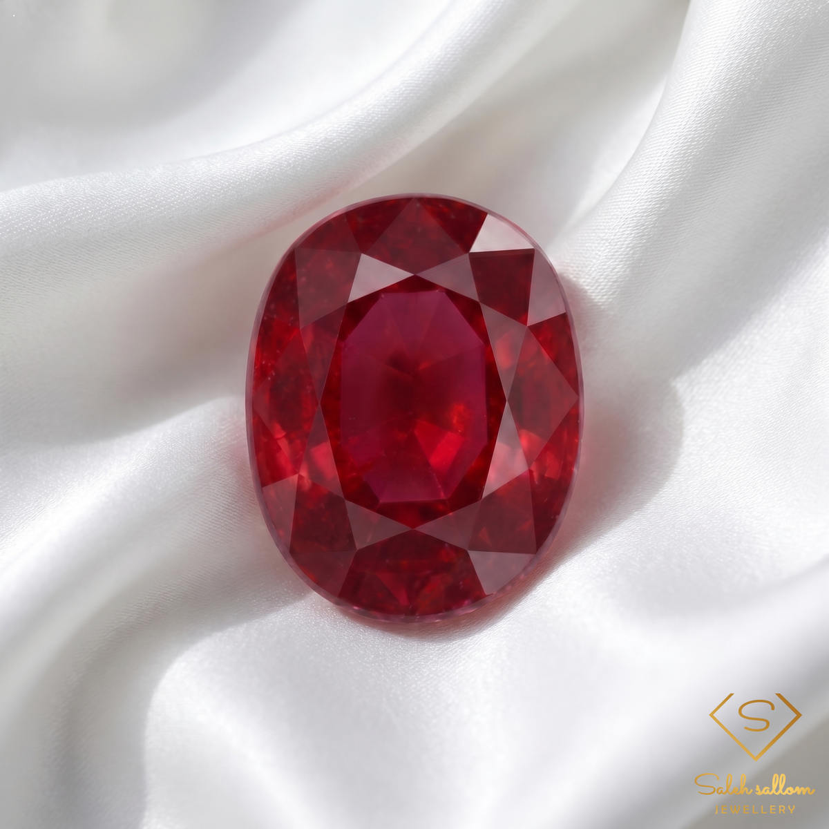 Natural Red Ruby | 1.84 Carat Oval Mixed Cut | Mozambique Ruby (Heated Glass-Filled)
