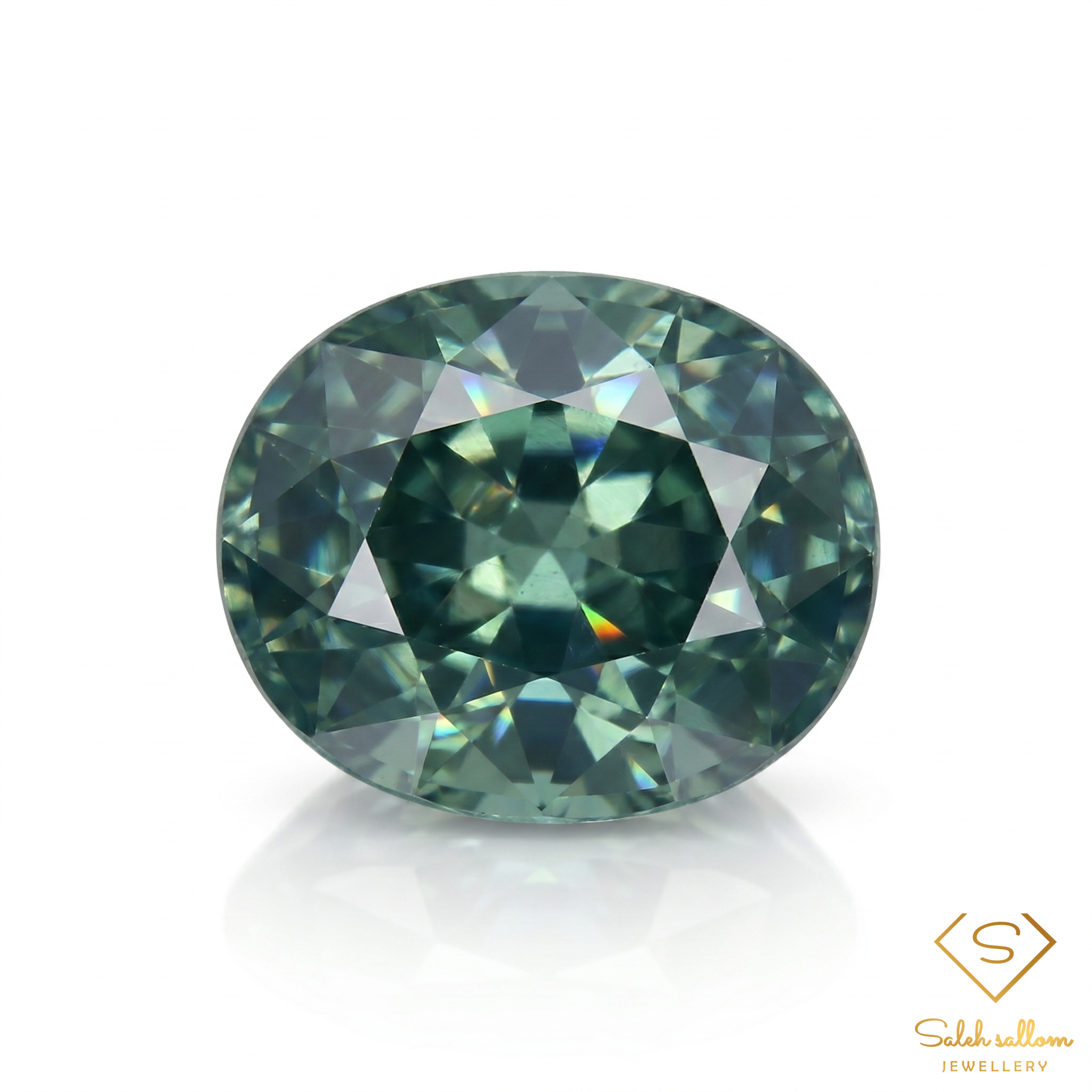 VS Natural Greenish Blue Sapphire | 0.53 Carat Oval Cut | Unheated Madagascar Sapphire Main image