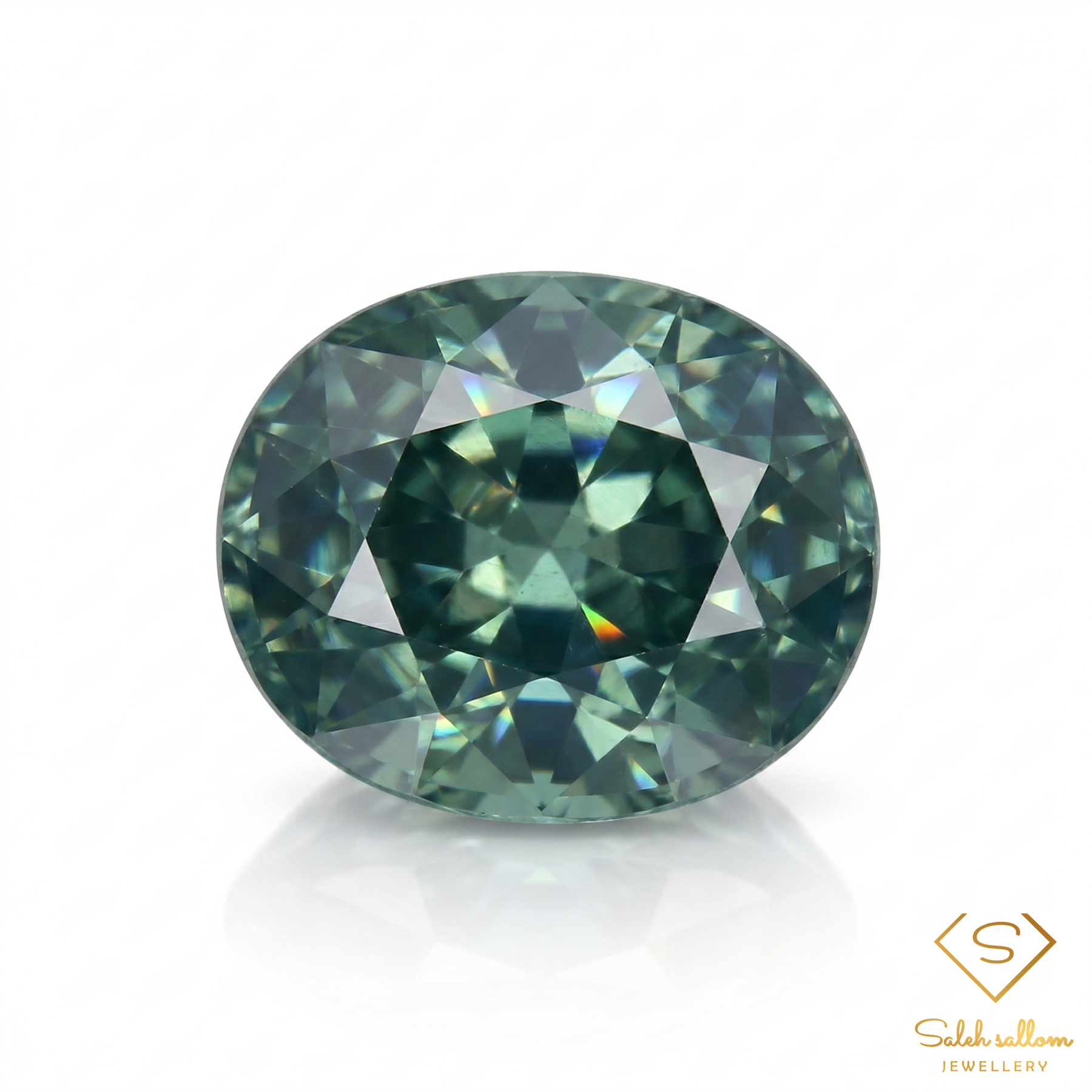 VS Natural Greenish Blue Sapphire | 0.53 Carat Oval Cut | Unheated Madagascar Sapphire