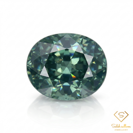 VS Natural Greenish Blue Sapphire | 0.53 Carat Oval Cut | Unheated Madagascar Sapphire