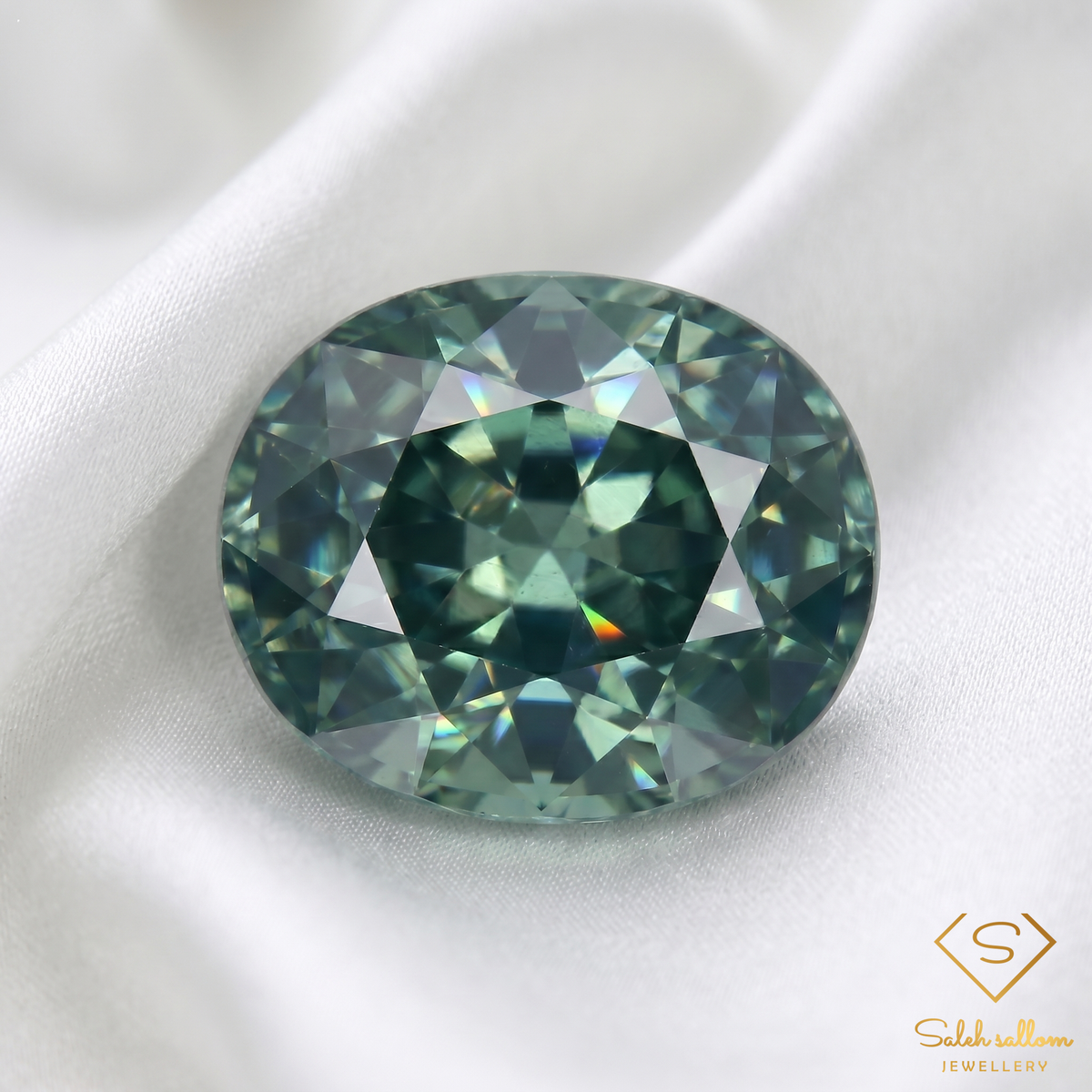VS Natural Greenish Blue Sapphire | 0.53 Carat Oval Cut | Unheated Madagascar Sapphire