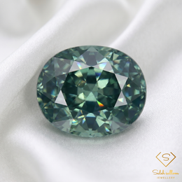 VS Natural Greenish Blue Sapphire | 0.53 Carat Oval Cut | Unheated Madagascar Sapphire