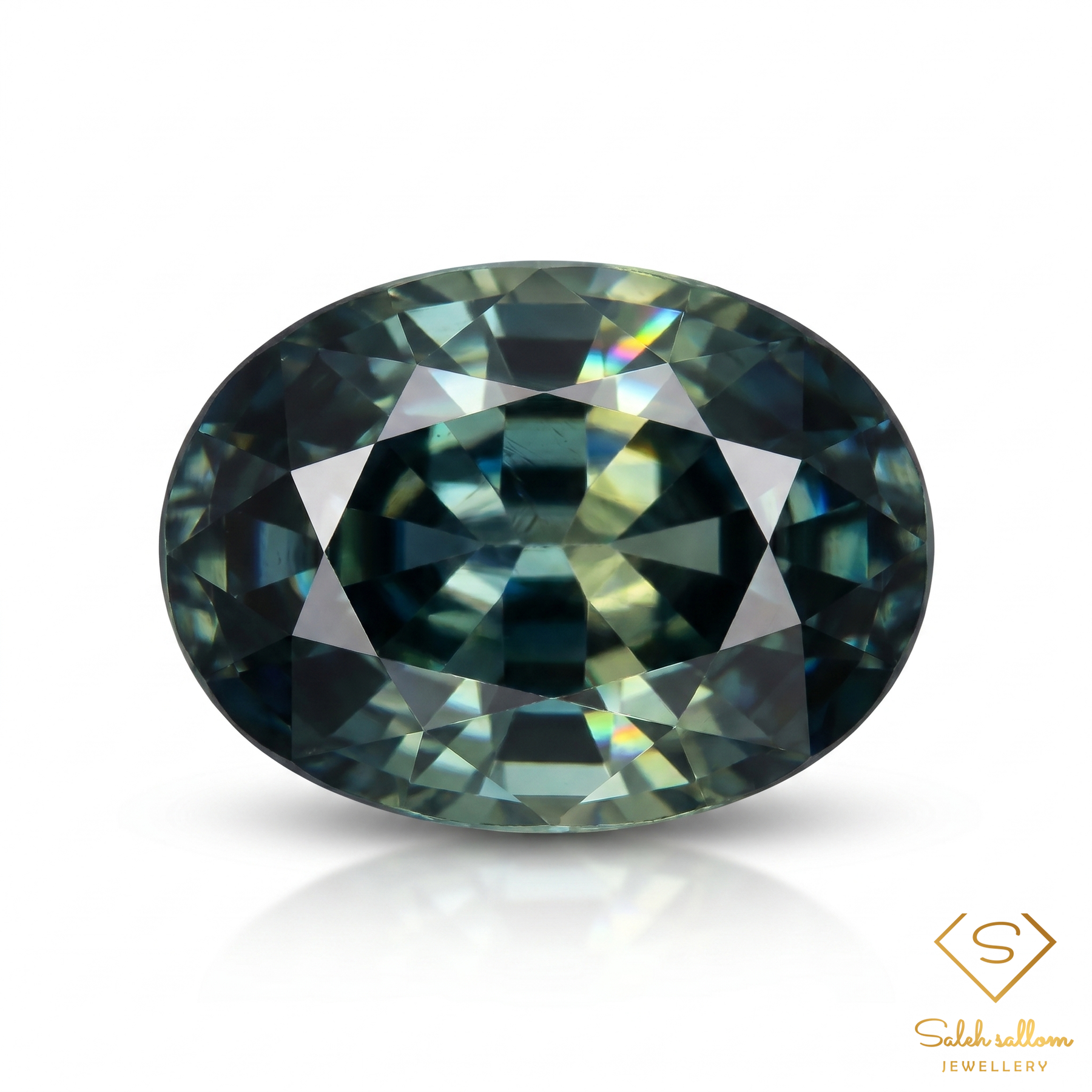 VS Natural Green-Blue Sapphire | 0.86 Carat Oval Cut | Heated Australian Sapphire
