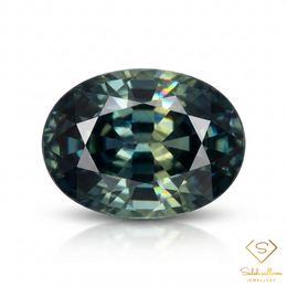 VS Natural Green-Blue Sapphire | 0.86 Carat Oval Cut | Heated Australian Sapphire