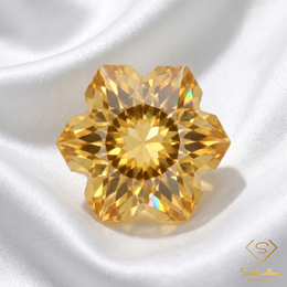Natural Citrine | 1.62 Carat Custom Star Cut | Precision Fantasy-Cut Golden Citrine