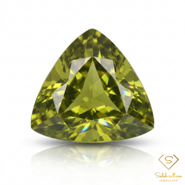 Natural Peridot | 1.65 Carat Trillion Cut | Vibrant Olive Green Peridot Gemstone
