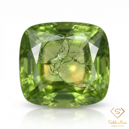 Natural Peridot | 2.29 Carat Cushion Cut | Transparent Green Peridot Gemstone