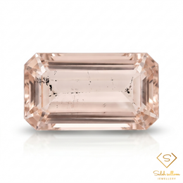 Natural Morganite | 3.03 Carat Emerald Cut | Peach Pink Beryl Gemstone