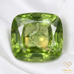 Natural Peridot | 2.29 Carat Cushion Cut | Transparent Green Peridot Gemstone