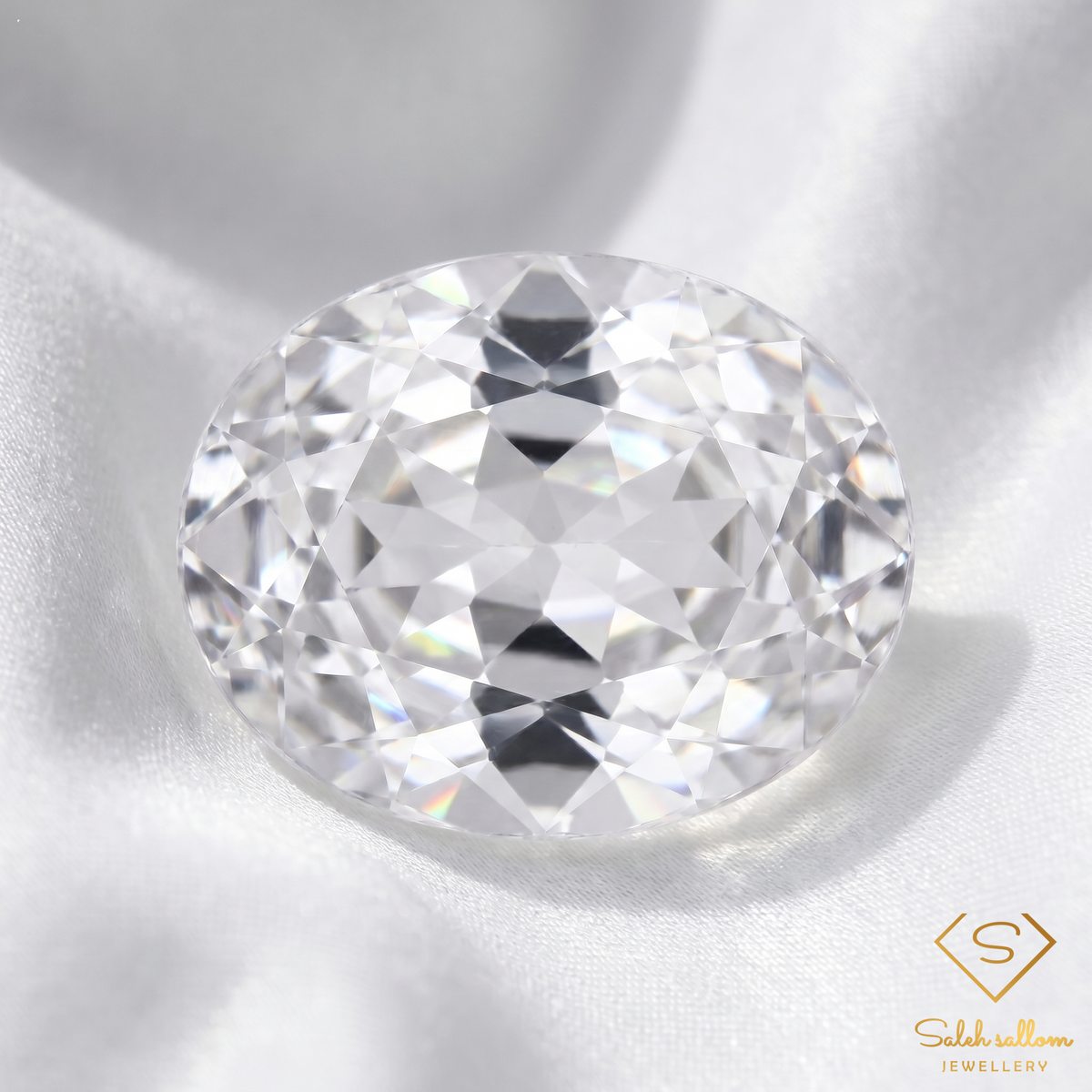 Natural Colorless Beryl | 1.97 Carat Oval Mixed Cut | Transparent White Beryl Gemstone