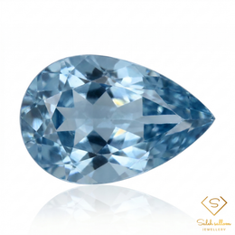 Natural Aquamarine | 0.34 Carat Pear Cut | Fine Blue Beryl Gemstone