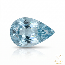 Natural Aquamarine | 0.32 Carat Pear Mixed Cut | Light Blue Transparent Aquamarine Gemstone