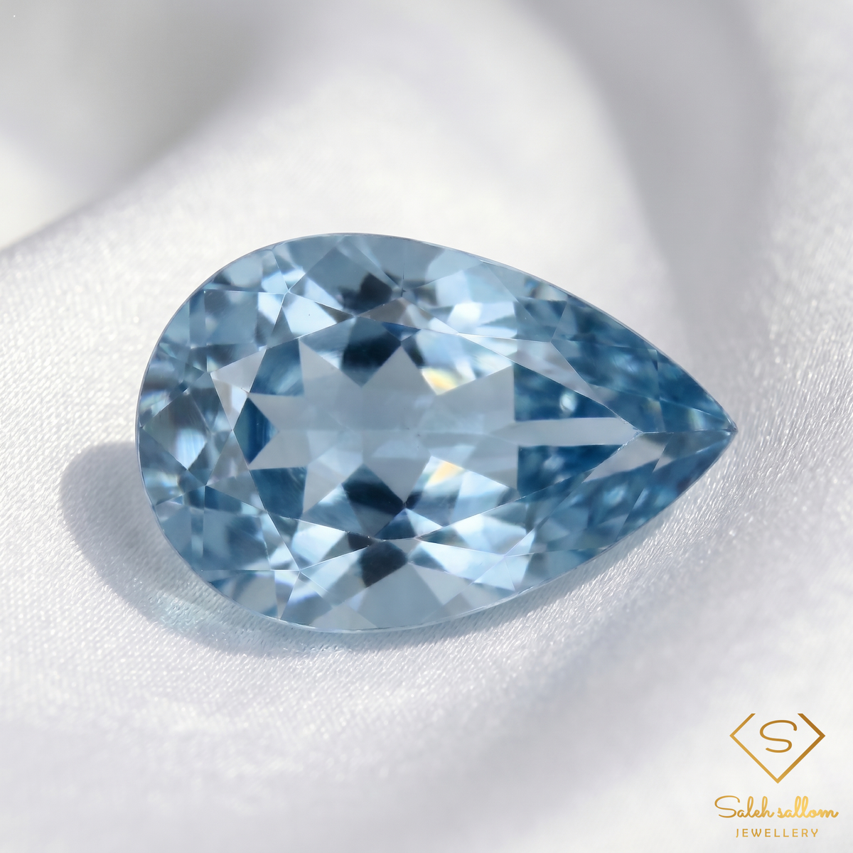 Natural Aquamarine | 0.34 Carat Pear Cut | Fine Blue Beryl Gemstone