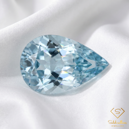 Natural Aquamarine | 0.57 Carat Pear Cut | Fine Light Blue Beryl Gemstone