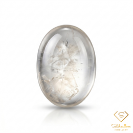Natural Clear Quartz (Rock Crystal) Cabochon | 2.84 Carat Oval Gemstone | Transparent Collector Stone