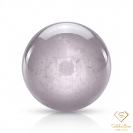 Natural Lavender Chalcedony Cabochon | 3.58 Carat Round Gemstone | Soft Purple Quartz Variety