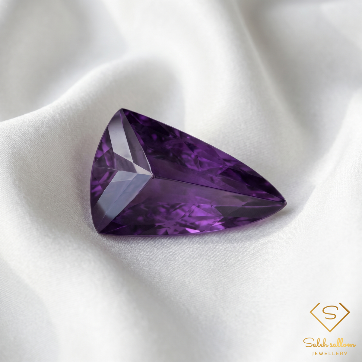 Natural Amethyst Fantasy Cut Gemstone | 2.84 Carat Deep Purple Quartz | Designer Collector Stone