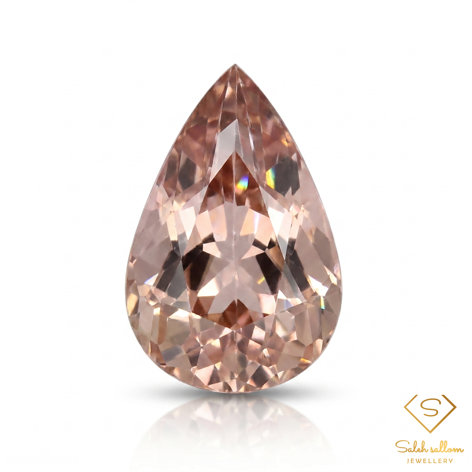Natural Ametrine | 4.26 Carat Pear Cut Gemstone | Soft Peach-Champagne Bi-Color Quartz