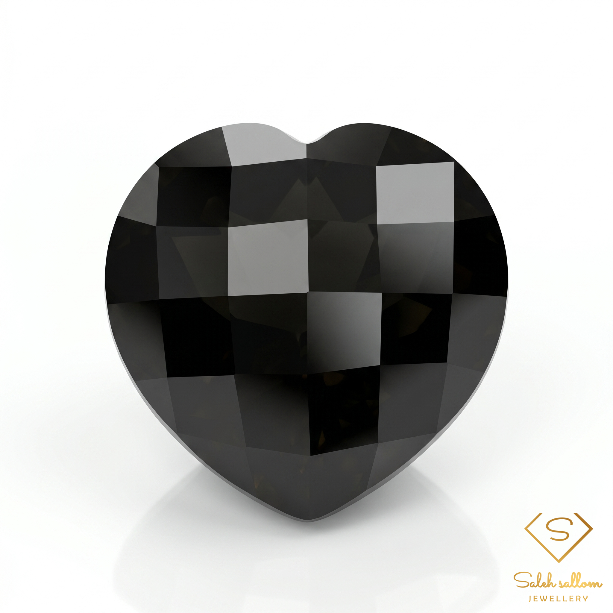 Natural Black Spinel | 5.76 Carat Heart Checkerboard Cut Gemstone | Premium Black Spinel Main image