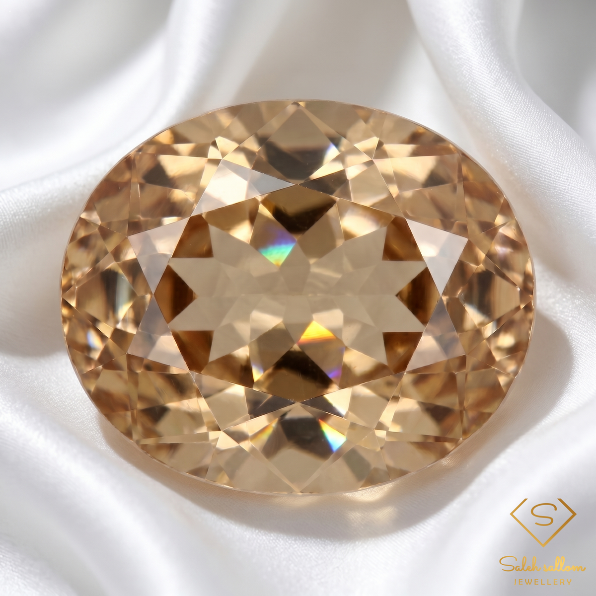Natural Ametrine | 10.03 Carat Oval Mixed Cut | Golden Champagne Bi-Color Quartz Gemstone