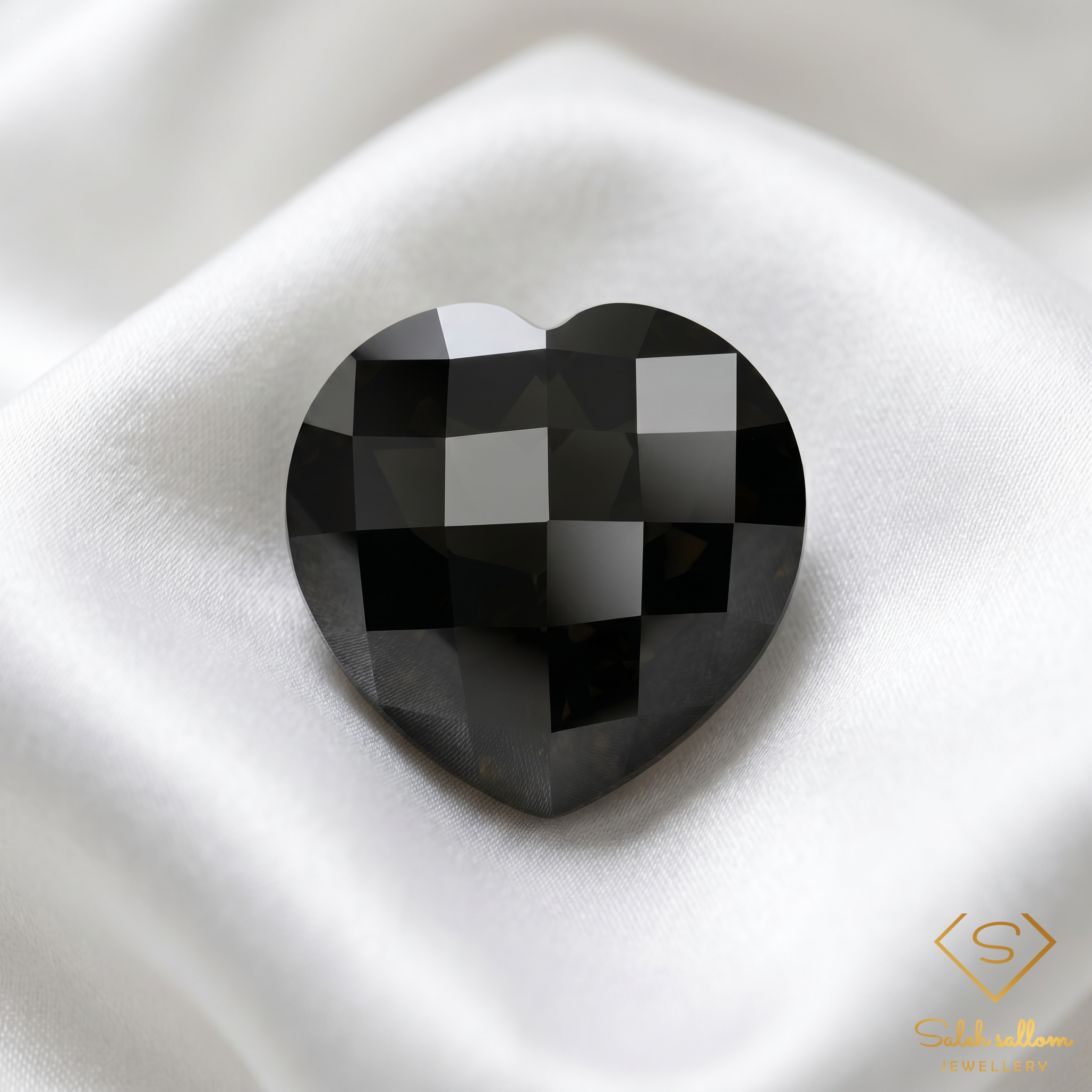 Natural Black Spinel | 5.76 Carat Heart Checkerboard Cut Gemstone | Premium Black Spinel Secondary image