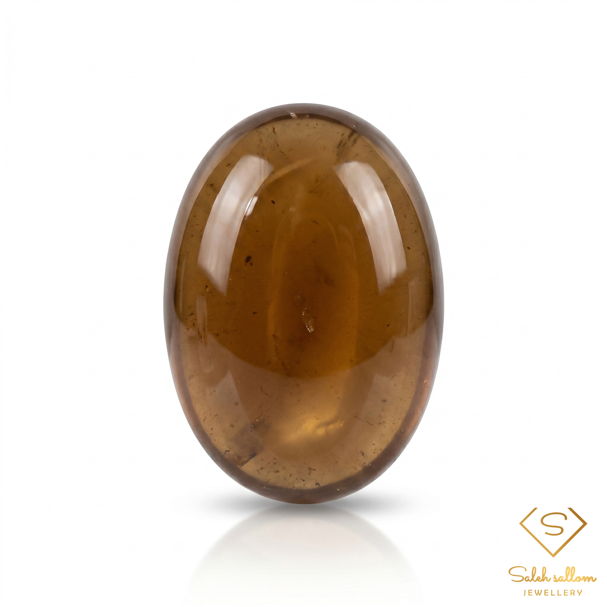 Natural Agate Cabochon | 7.61 Carat Golden Honey Oval Agate Gemstone | Fine Natural Collector Stone