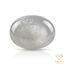 Natural White Agate Cabochon | 6.40 Carat Oval Natural Agate Gemstone | Fine Collector Stone
