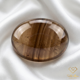 Natural Smoky Quartz | 7.85 Carat Freeform Cabochon | Transparent Brown Quartz Gemstone