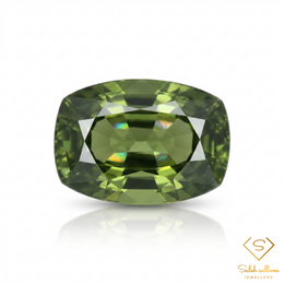 Natural Green Sapphire | 0.92 Carat Cushion Cut | Fine Green Corundum Gemstone