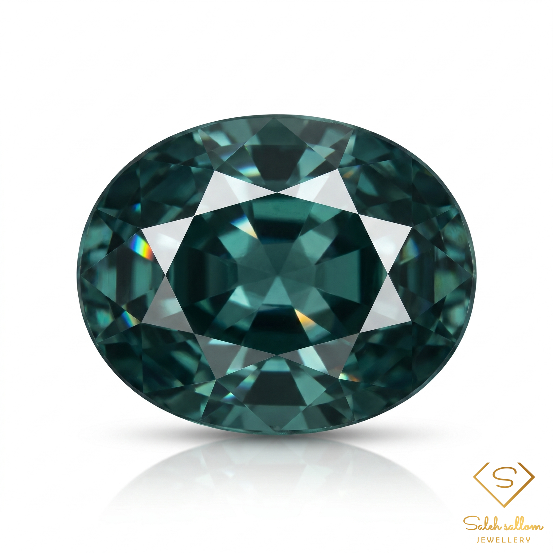Natural Teal Sapphire | 0.55 Carat Oval Cut | Fine Blue-Green Corundum Gemstone