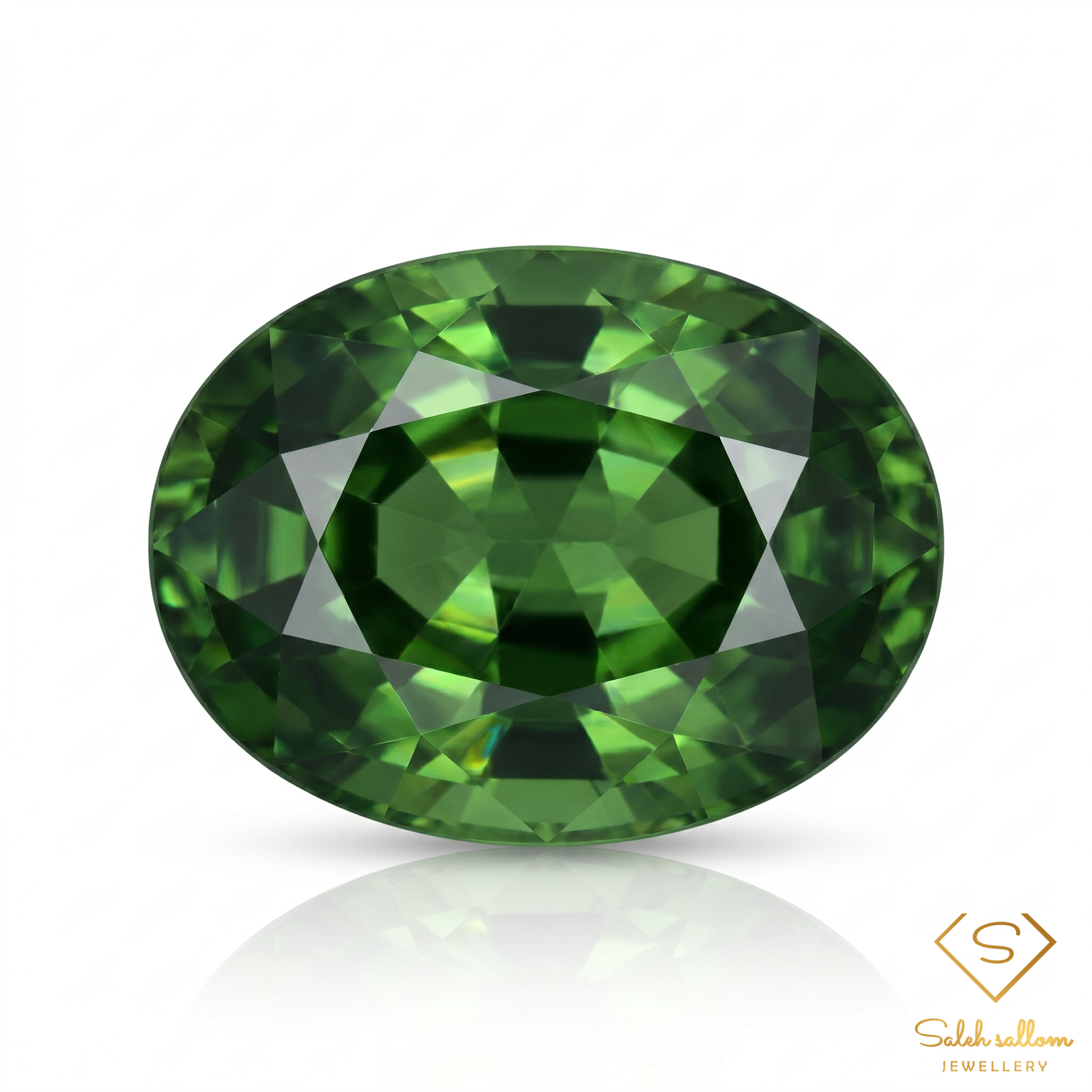 Natural Green Sapphire | 0.40 Carat Oval Cut | Fine Green Corundum Gemstone