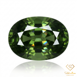 Natural Green Sapphire | 0.41 Carat Oval Cut | Fine Green Corundum Gemstone