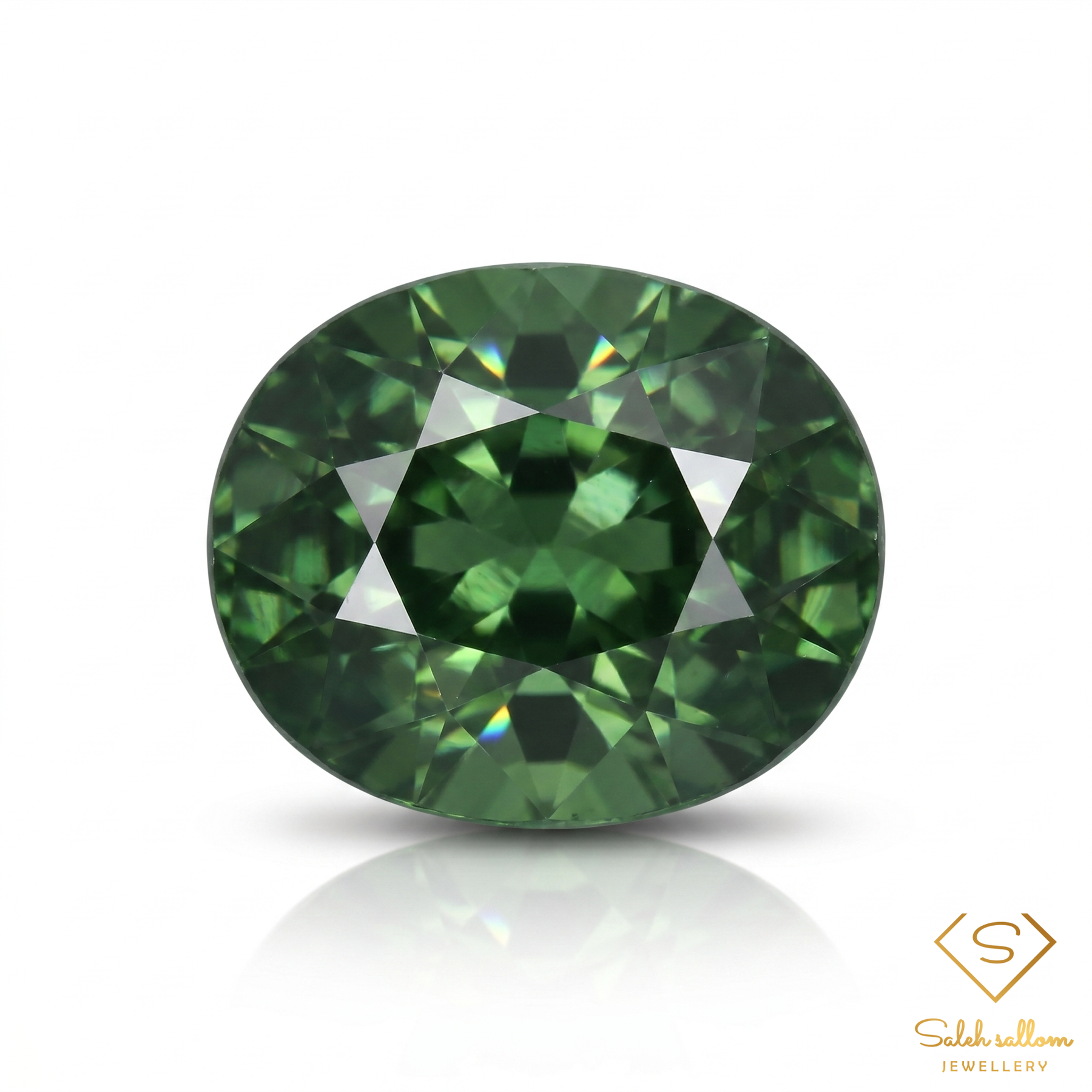 Natural Green Sapphire | 0.52 Carat Oval Cut | Fine Green Corundum Gemstone