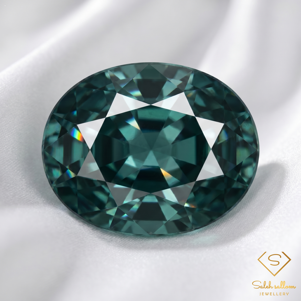 Natural Teal Sapphire | 0.55 Carat Oval Cut | Fine Blue-Green Corundum Gemstone
