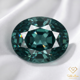 Natural Teal Sapphire | 0.55 Carat Oval Cut | Fine Blue-Green Corundum Gemstone