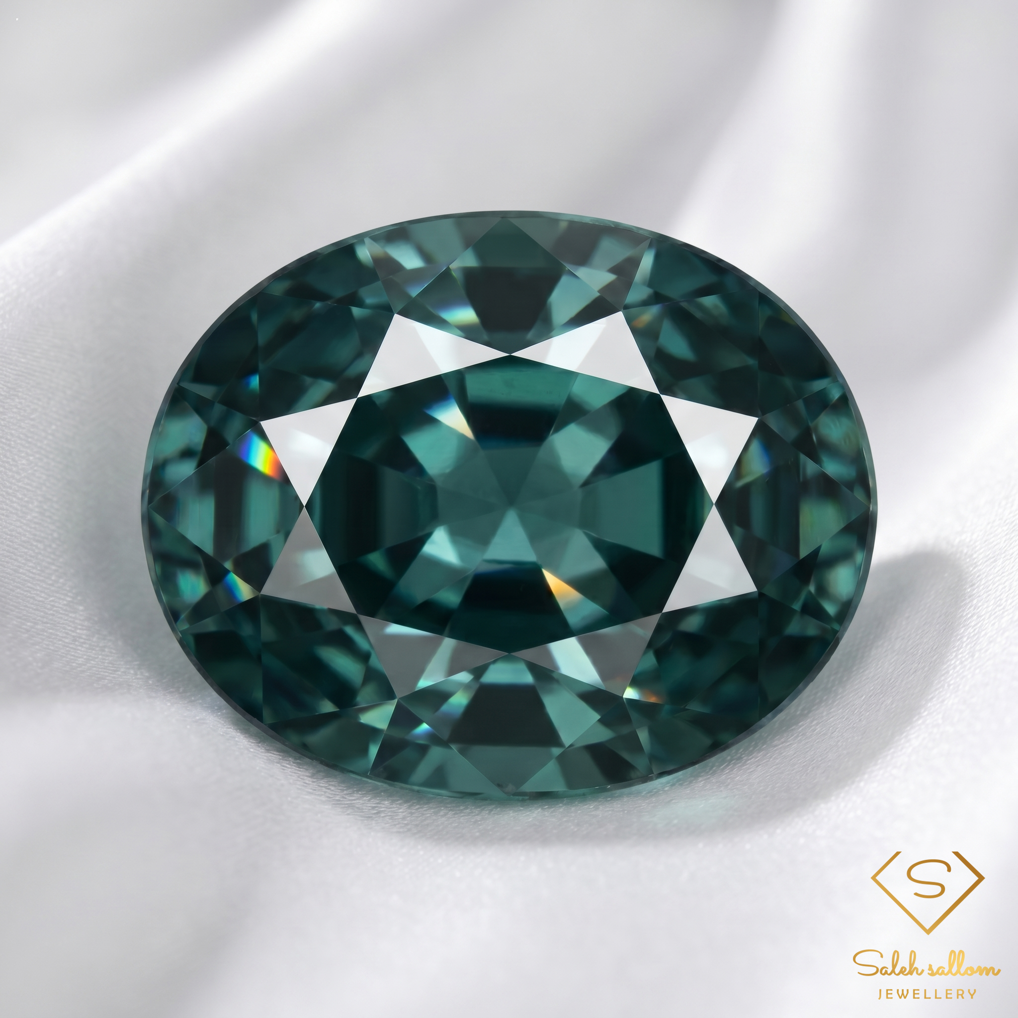 Natural Blue-Green Sapphire | 0.55 Carat Oval Brilliant Cut | Fine Teal Corundum Gemstone Secondary image