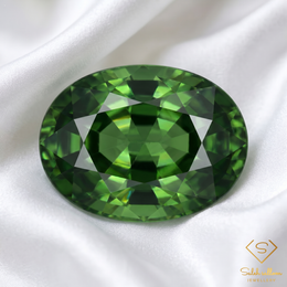 Natural Green Sapphire | 0.40 Carat Oval Cut | Fine Green Corundum Gemstone
